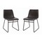 Merrick Lane Carrollton 18 inch Faux Leather Bucket Seat Dining Chairs, Set of 2
